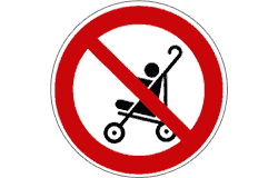 Piktogramm Kinderwagenverbot
