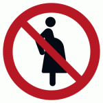 Schild für Schwangere verboten