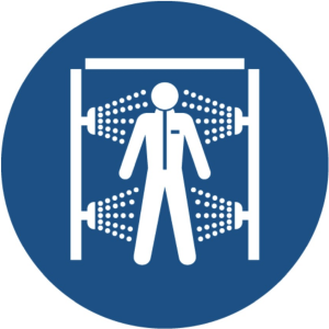 Gebotszeichen Dekontaminationsdusche benutzen M072