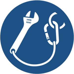 Gebotszeichen Werkzeuge einhaken M069