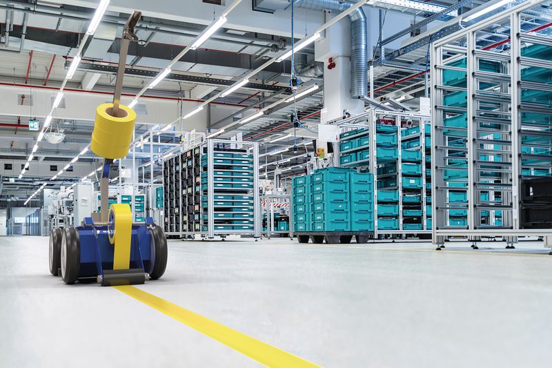 Bodenmarkierung mit Markierband